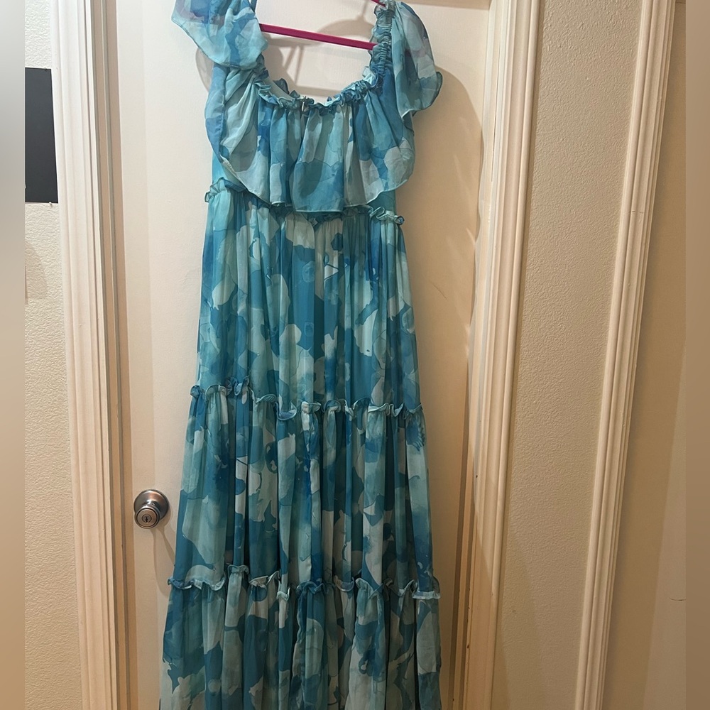 Blue Floral Maxi Dress